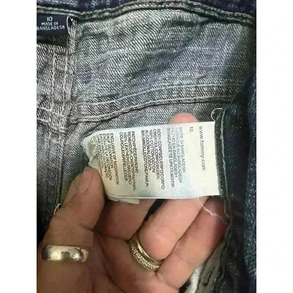 Tommy Hilfiger Boys Sz 10 Reg Adjustable Waistband Straight Leg Dark Denim A0012 - Picture 11 of 11